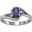 14K White Gold Iolite Ring