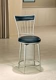 26H Benson Black Seat Swivel Metal Counter Height Stool