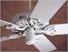 Hunter Ceiling Fans 23862 Original Archive Fan - Satin White Cast Iron Indoor Fan 52 Blades