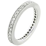 1/2ctw Diamond Pave Set Eternity Band in 14k White Gold