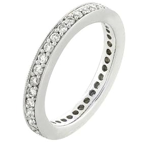 1/2ctw Diamond Pave Set Eternity Band in 14k White Gold
