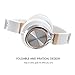 BienSound HW50 Stereo Folding Headsets Strong Low Bass Headphones with Microphone for iPhone, All Android Smartphones, PC, Laptop, Mp3/mp4, Tablet MacBook Earphones (White/Gold)