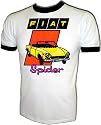 Vintage Italian Fiat 850 Spyder automobile ringer iron-on t-shirt
