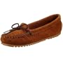 Minnetonka Women's Skimmer Moc Slip-on Shoes,Brown Suede,8.5 M US