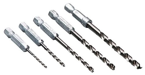 Makita 784000-A-A UltraLok 5 Piece 1/16-Inch to 3/16-Inch Hex Shank Drill Bit Assortment