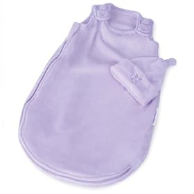 Kiddopotamus Beddiebye Luxe Zip Around Wearable Blanket & Sleep Cap Double Sided Velboa