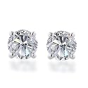 14k White Gold, Round, Diamond Stud Earrings (1/4 cttw, I-J Color, I1-I-2 Clarity)