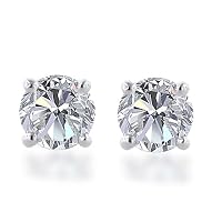 Extra 40% Off: 14k White Gold Diamond Studs (1/4 cttw)