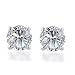 10k White Gold, Round, Diamond Stud Earrings (1/10 cttw, J-K Color, I2-I3 Clarity)