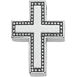14K White Gold Cross Pendant - 21.00x16.25mm