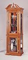 All new item Solid oak Chippendale style curio cabinet with interior light and glass shelves