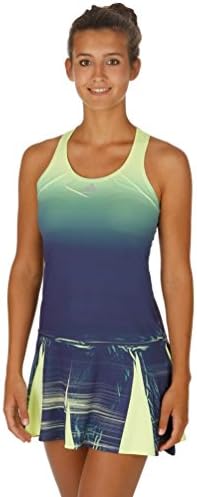 Adidas Womens Adizero Tennis Dress Frozen Yellow Indigo Medium