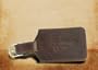 A Full Grain Leather Luggage Tag Chestnut "They'll Fight Over It When You're Dead"