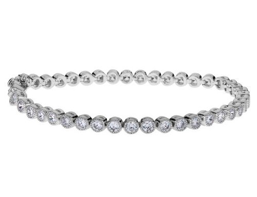 Antique Style Bracelet in Sterling Silver .925 with Cubic Zirconia (CZ)