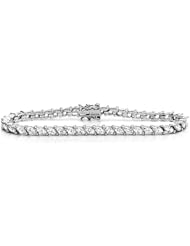 Diamoni Collection 11 Carat Simulated Diamond Marquise 7.25 Inches Platium Plated Sterling Silver Tennis Bracelet