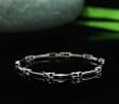 SKELETON LINKED SOLID STAINLESS STEEL BRACELET .16 x 8