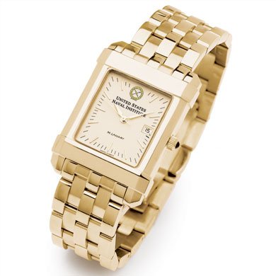 US Naval Institute Mens Gold Quad Watch with Bracelet US Naval Institute Mens Gold Quad Watch with Bracelet