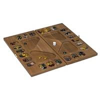 Square Root Games 0021 Four-Player Mancala in Natural Finish Solid Hardwood