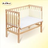 Zoom Produkt-Bild: FabiMax Beistellbett Babymax basic natur, inkl. Matratze und Nest Amelie creme