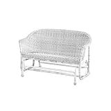 All - weather Wicker - look Love Seat Glider