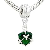 Pugster May Birthstone Fancy Dangle Beads Fits Pandora Charm Bracelet