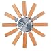 Sporting Goods : Retro Mod Natural Woodburst Wall Clock