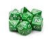 Wiz Dice 7 Die Polyhedral Dice Set - Imperial Gem (Marble Green) with Velvet Pouch