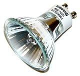 35 watt 120 volt MR16 Twist and Lock (GU10) Base Reflector Covered Glass Incandescent Light Bulb