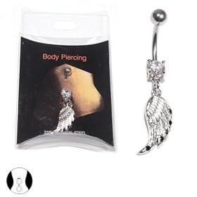 SG PARIS BIJOUX FANTAISIE PIERCING NOMBRIL FEMME ACIER NOIR / JET