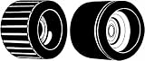 Black Rubber Ribbed Wobble Roller - Hole 3/4 Size 3