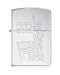 Zippo USA Flag-Statue of Liberty High Polish Chrome Lighter, 0298