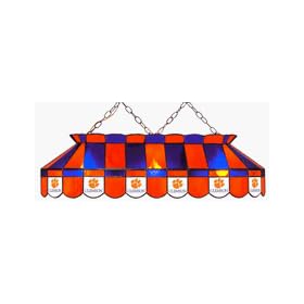 Clemson Tigers Pool Table Stained Glass Lamp