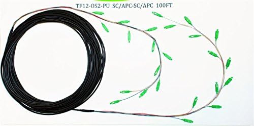 500 FT. TINIFIBER BY CERTICABLE ARMORED OUTDOOR FIBER OPTIC CABLE 12 STRAND SM SC/APC OS2