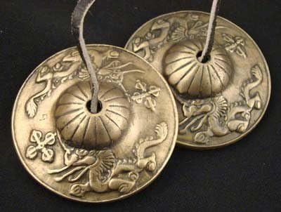 ~ SM Tibetan DRAGON Hand Tuned TINGSHA 2.50" Dia ~