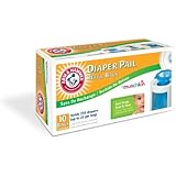 Munchkin Arm & Hammer Diaper Pail Snap, Seal and Toss Refill Bags, 250 Count, 10 Pack