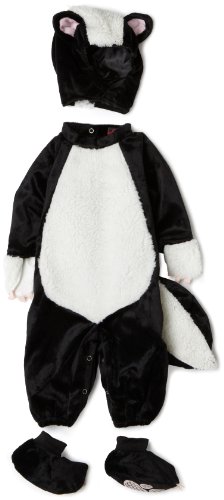 Lil Character Infant Skunk Costume, Black/White/Pink,