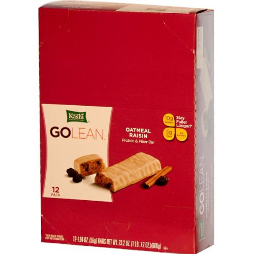 Kashi, GoLean, Barre de protéines et de fibres, Avoine et raisins, 12 Barres, 1,94 oz (55 g) de chaque
