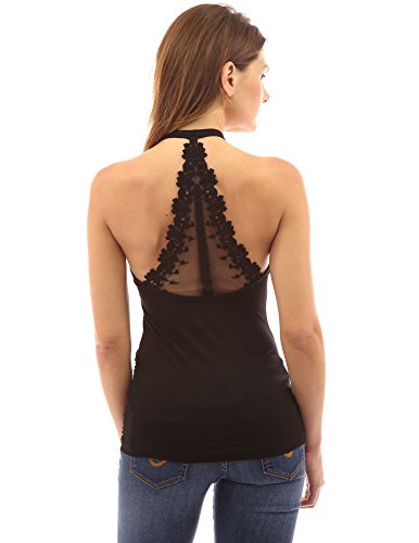 PattyBoutik Women's Halter Lace Back Ruched Blouse