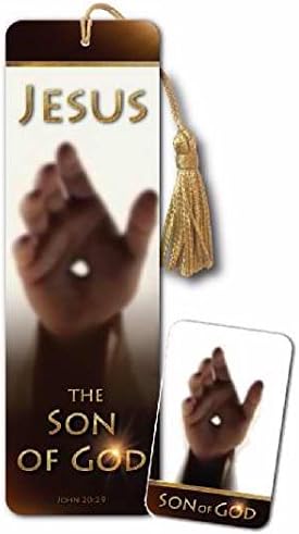 Jesus Son of God Jumbo Tassle Bookmark & Prayer Card