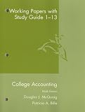 College Accounting Working Papers With Study Guide 1-13 9th Edition