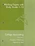 College Accounting Working Papers With Study Guide 1-13 9th Edition