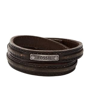 Fossil Jewelry Herren-Armband Leder schwarz und braun JA5746716
