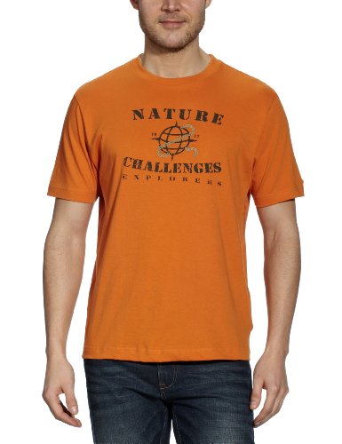 Camel Active Herren T-Shirt Regular Fit 198227, Gr. 54 (XL), Orange (68 burnt orange) Preisvergleich