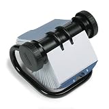 Rotary Business Card File, 400 Card Cap, 200 Sleeves, Black