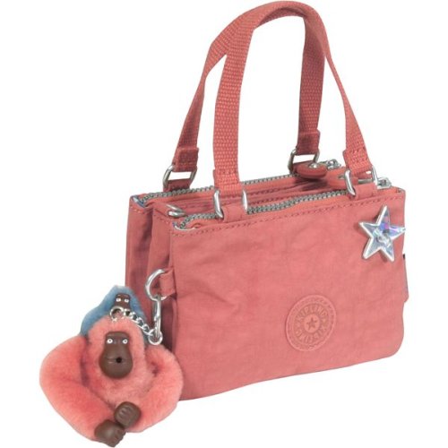 Kipling Pimmy - Multi Pocket Handbag with Removable Shoulder Strap (Rose Hip)