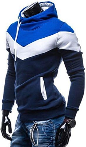 Seky Mens Novelty Color Block Hoodies Cozy Sport Autumn Outwear AI-084