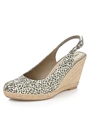 Slingback Espadrille Wedge Shoes