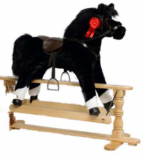 Childrens Toyshop  Toys : Swing rocking horse - Black Beauty