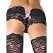 LegAvenue Spitzenpanty mit Schn�rung Satinschleife Leg Avenue, Slip schwarz/Band pink, S/M