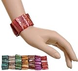 Natural Shell Stretch Bracelet ( 6 Rich Colors ) - New !